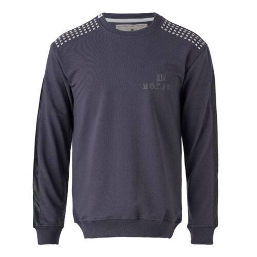 antrasit omuz detaylı siyah şeritli MONEEY sweatshirt