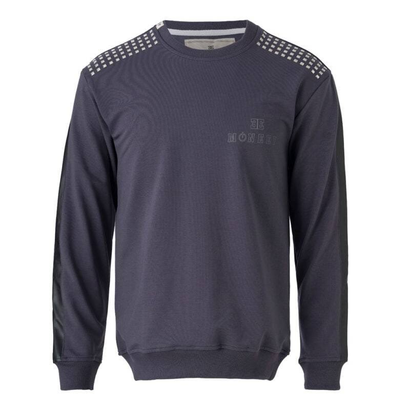 antrasit omuz detaylı siyah şeritli MONEEY sweatshirt