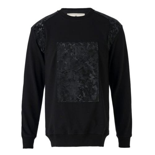 Erkek Siyah Kamuflaj Detaylı Oversize Sweatshirt 2