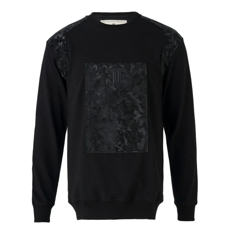 Erkek Siyah Kamuflaj Detaylı Oversize Sweatshirt 2